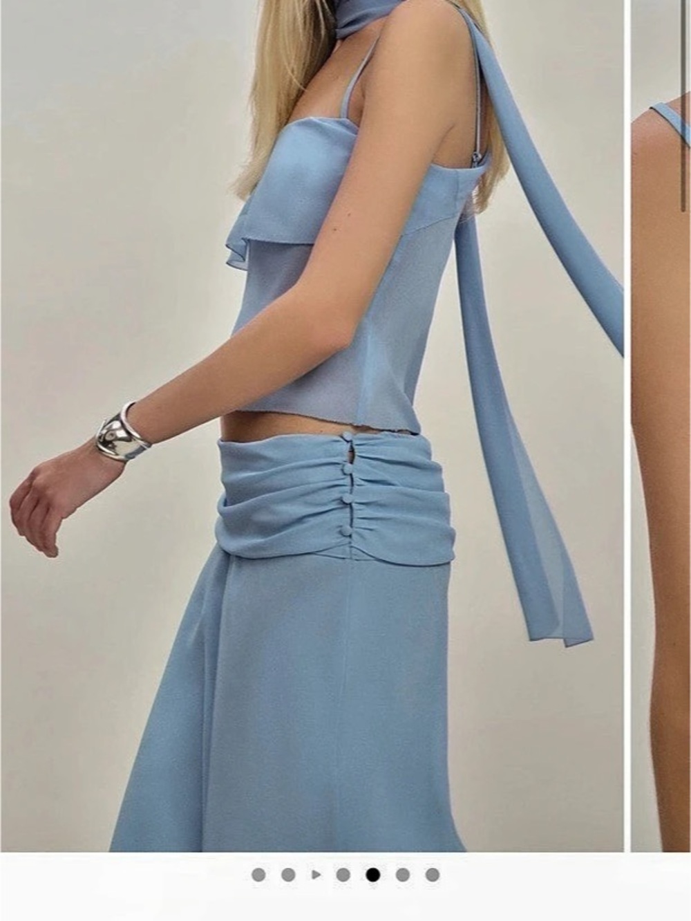 Reformation Devon Lee Carlson Blue Set Blue Size 6 - Picture 3 of 8